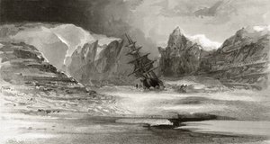 エリシャケントケイン博士（1820-57）が出版したフィラデルフィア、18歳の「北極探検1853年、54、55年」の第1巻から、AWグラハムによって彫刻されたフォージベイのコーネリアスグリネル岬のニップ